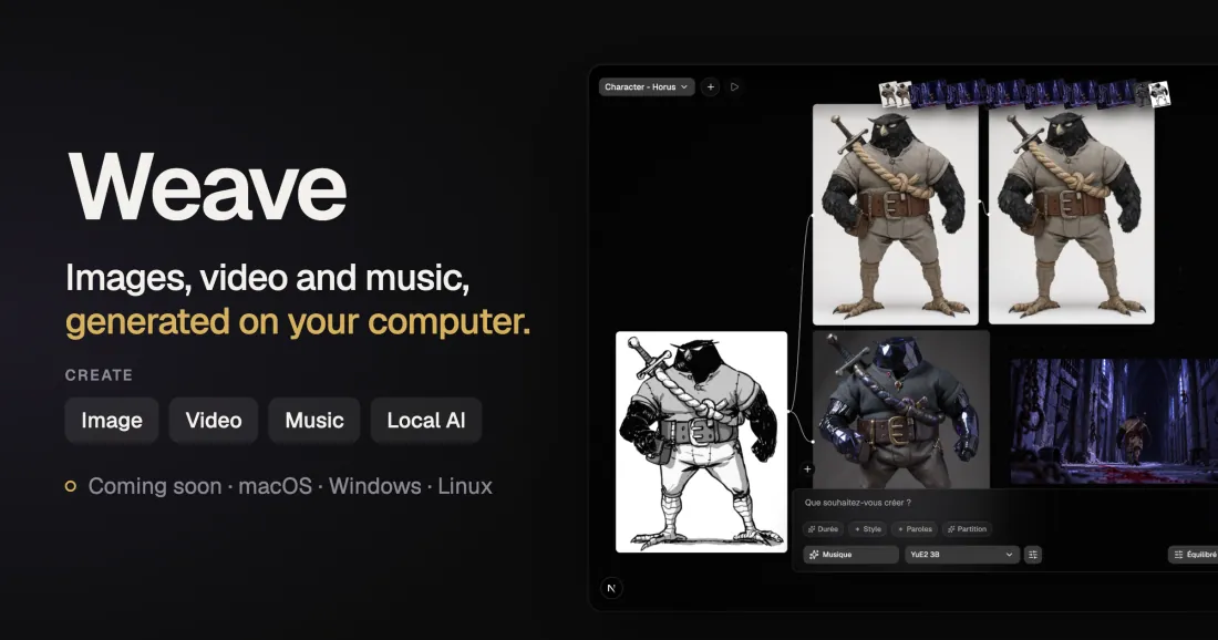 Weave: AI image, video and music generator